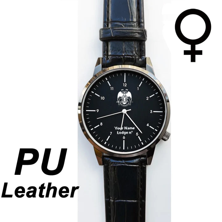 32nd Degree Scottish Rite Wristwatch - Wings Down Various Colors - Bricks Masons