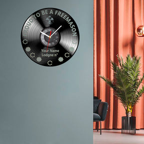 33rd Degree Scottish Rite Clock - Wings Down Vinyl Record - Bricks Masons