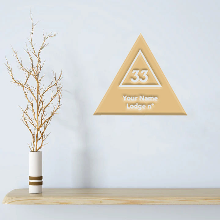 33rd Degree Scottish Rite Wall Monograms - Various Sizes - Bricks Masons