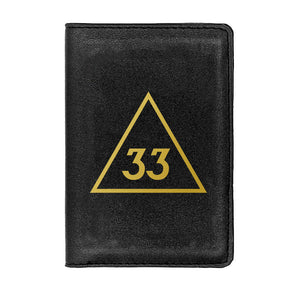 33rd Degree Scottish Rite Wallet - Black & Brown - Bricks Masons