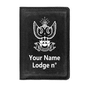 33rd Degree Scottish Rite Wallet - Wings Up Black & Brown - Bricks Masons