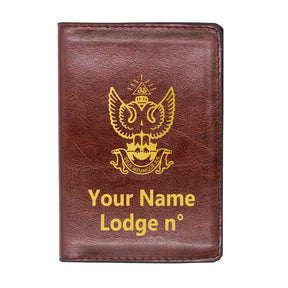 33rd Degree Scottish Rite Wallet - Wings Up Black & Brown - Bricks Masons