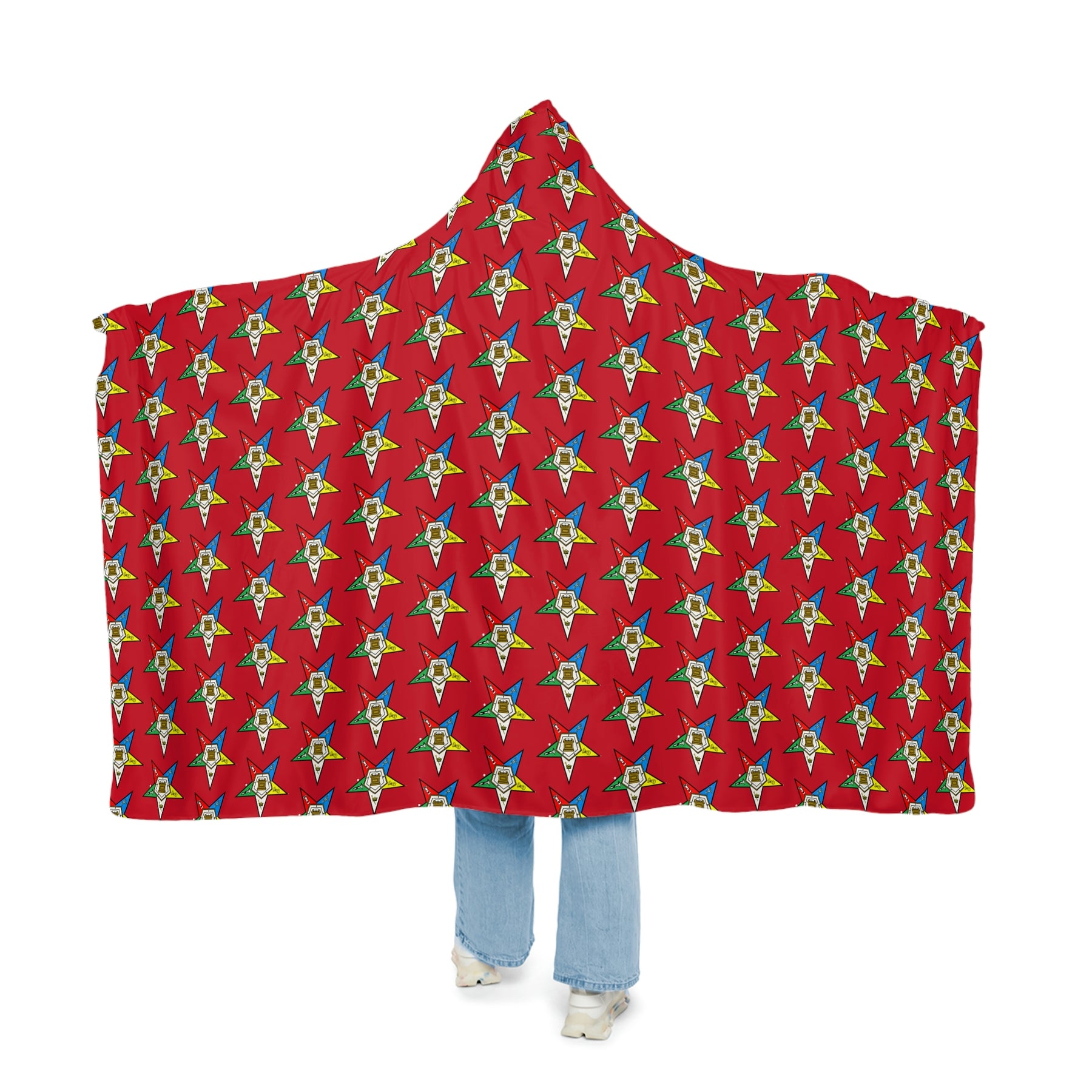 OES Blanket - Hooded In Red - Bricks Masons