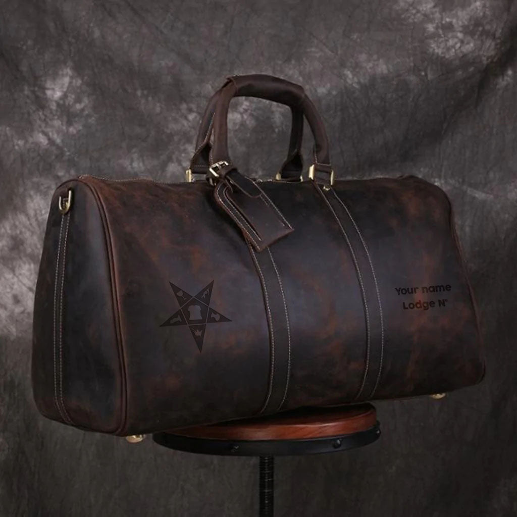 OES Travel Bag - Genuine Vintage Leather - Bricks Masons