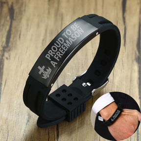 Knights Templar Commandery Bracelet - Silicone - Bricks Masons