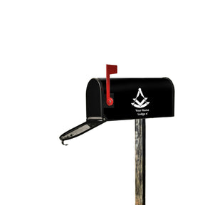 Past Master Blue Lodge Mailbox Cover - Magnetic & Waterproof - Bricks Masons