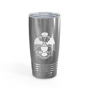 33rd Degree Scottish Rite Ringneck Tumbler - Wings Down Various Colors - Bricks Masons