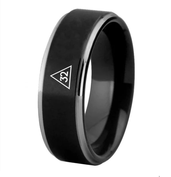 32nd Degree Scottish Rite Ring - High Quality Tungsten - Bricks Masons