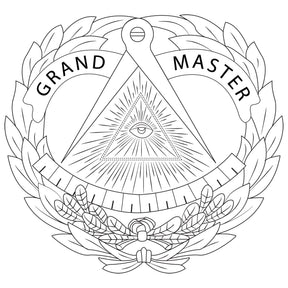 Grand Master Blue Lodge Wallet - Genuine Leather Bifold - Bricks Masons