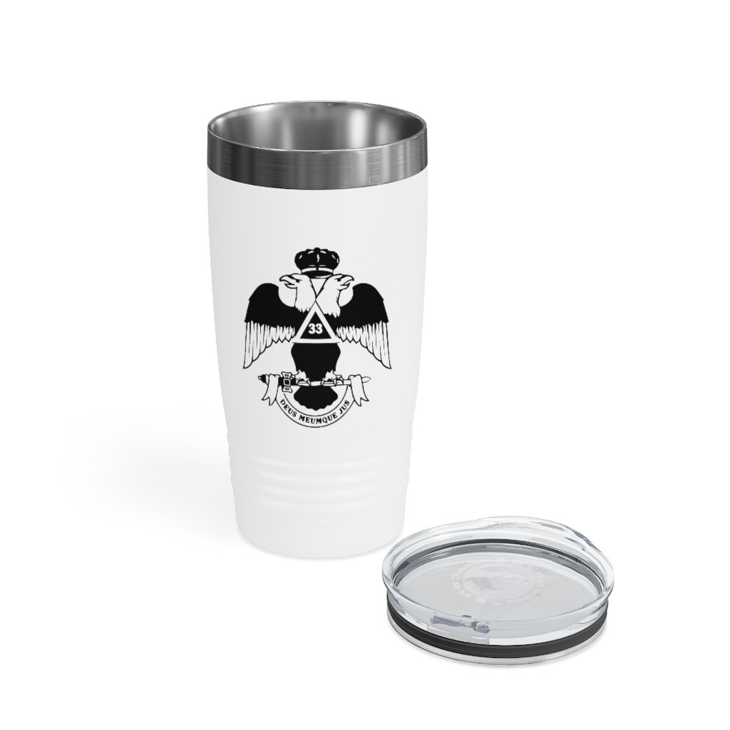 33rd Degree Scottish Rite Ringneck Tumbler - Wings Down Various Colors - Bricks Masons