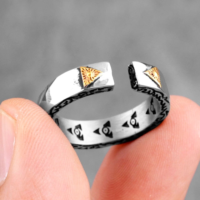 Eye Of Providence Ring - Stainless Steel - Bricks Masons