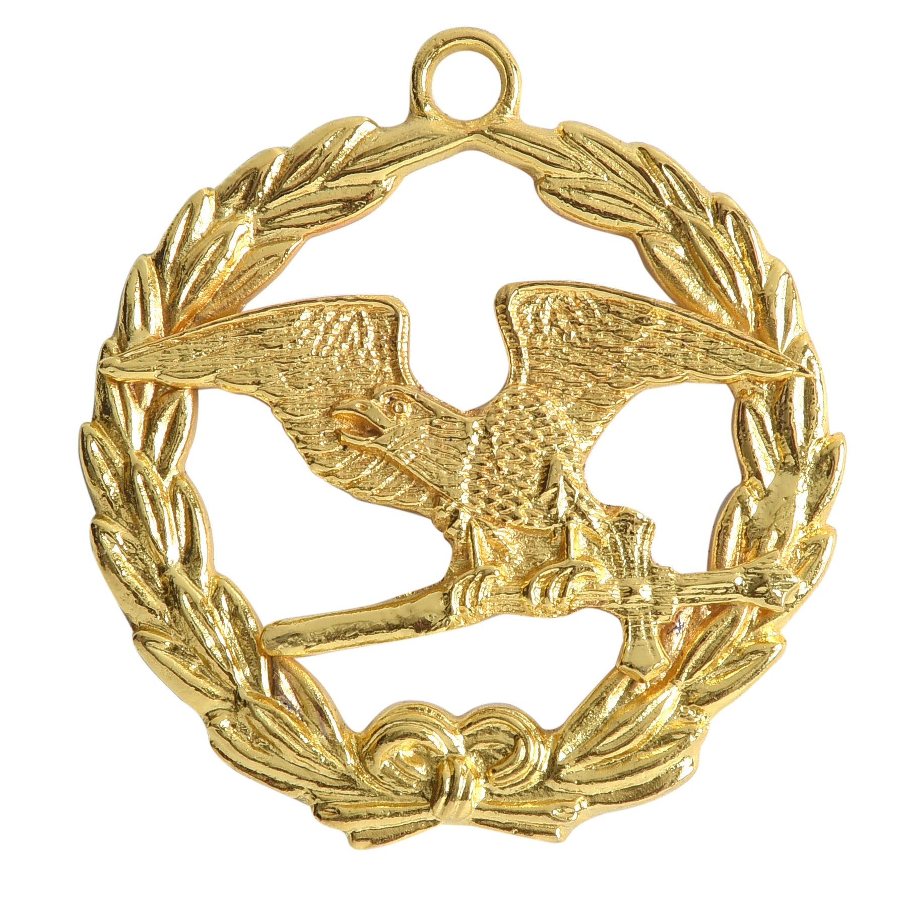 Grand Junior Warden Knights Templar Commandery Officer Collar Jewel - Gold Plated - Bricks Masons