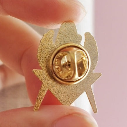 Master Mason Blue Lodge Lapel Pin - Square and Compass 3D Eagle - Bricks Masons