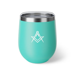 Master Mason Blue Lodge Vacuum Cup - Square & Compass 12oz - Bricks Masons
