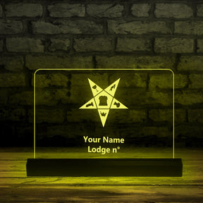 OES LED Sign - 3D Glowing light - Bricks Masons