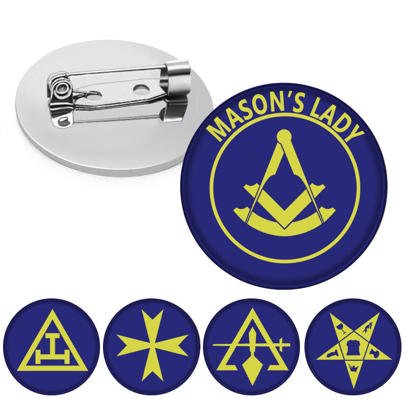 Past Master Blue Lodge Brooch - Mason's Lady - Bricks Masons