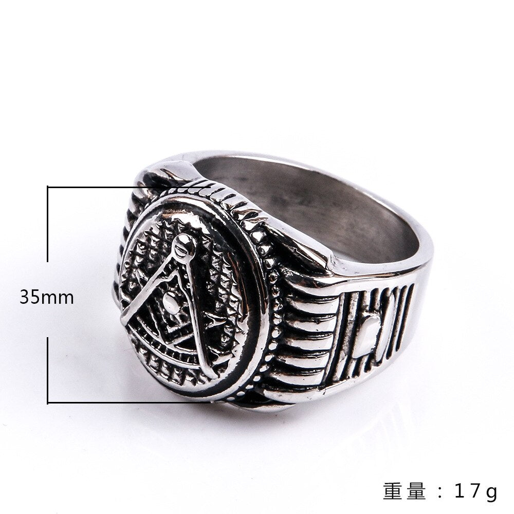 Past Master Blue Lodge Ring - Silver - Bricks Masons