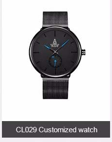 Past Master Blue Lodge California Regulation Wristwatch - Leather Straps - Bricks Masons