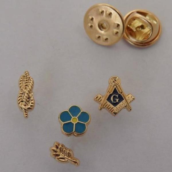 One Set of 4 PCS Masonic Lapel Pins - Bricks Masons