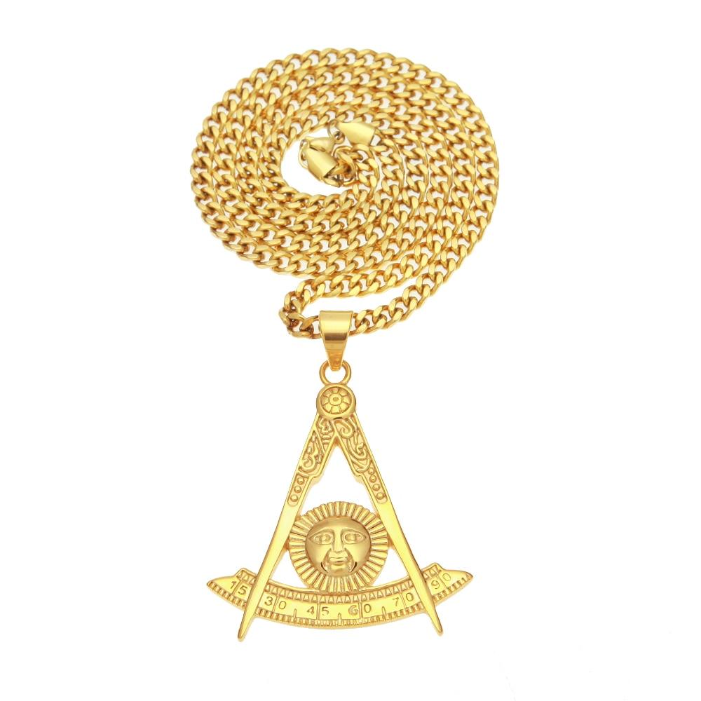 Past Master Masonic Pendant Necklace - Bricks Masons