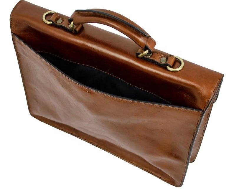 Royal Arch Chapter Briefcase - Brown Leather - Bricks Masons