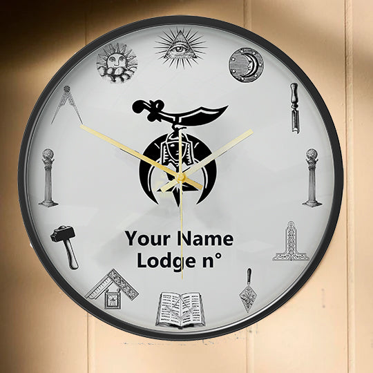 Shriners Clock - Frame with LED - Bricks Masons