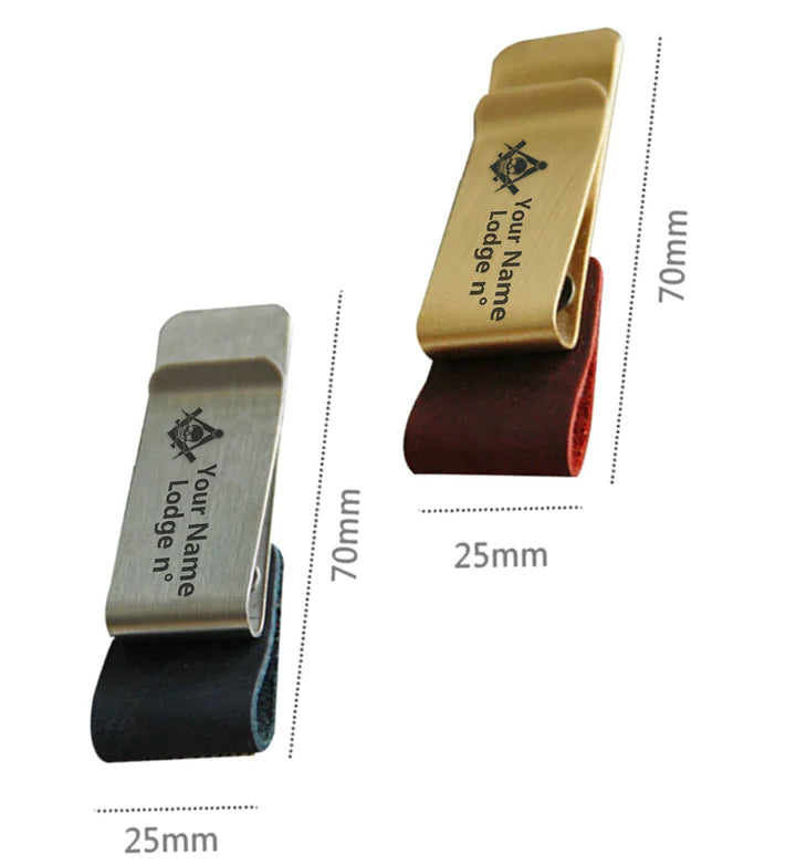 Widows Sons Pen Holder - Leather Brass - Bricks Masons